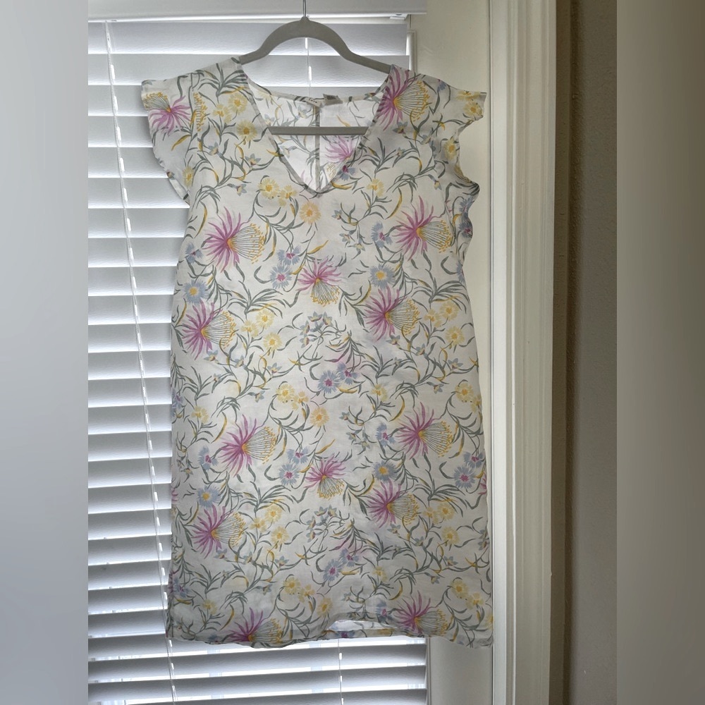 Joie 100% Linen Floral Dress